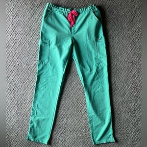 Figs surgical green Yola skinny scrub pants